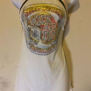 Harley-Davidson White Blue Graphic Fitted T-Shirt